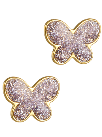 Χρυσά Παιδικά Σκουλαρίκια Πεταλούδες