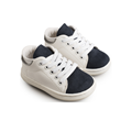 Δερμάτινο Sneaker Λευκό Μπλε Babywalker BS3037